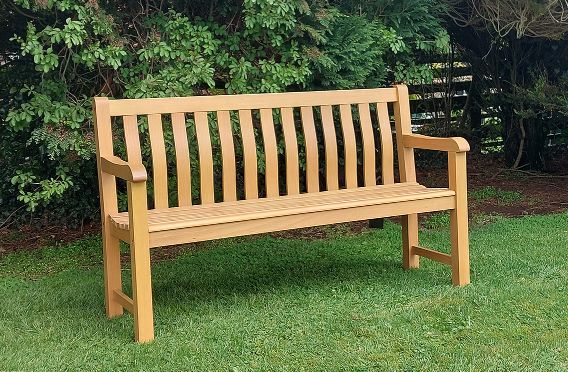 Wooden garden bench