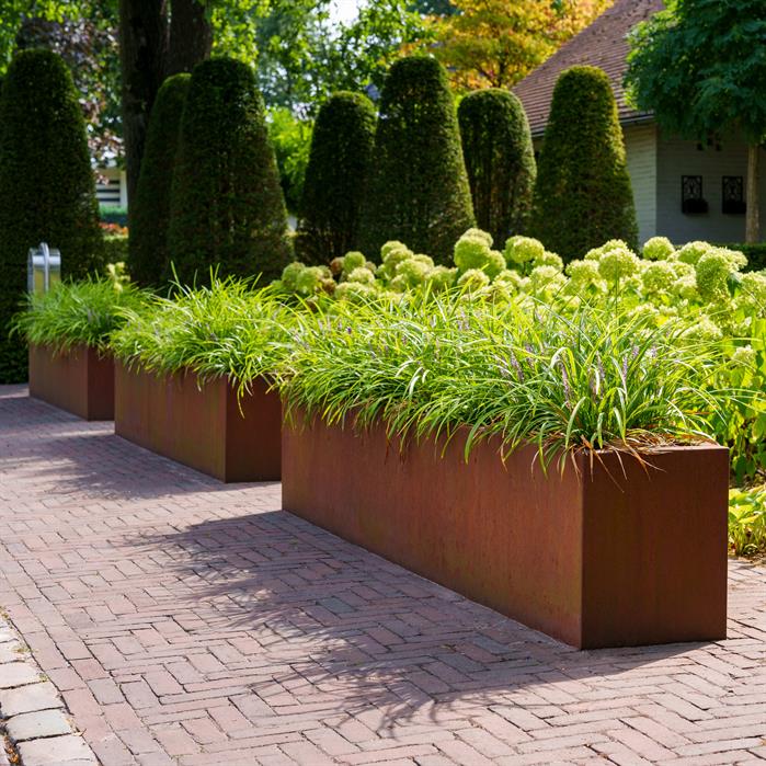 Corten Steel Tall Trough